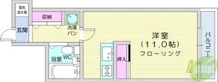 ブライトシティ柏木【8階】の間取り