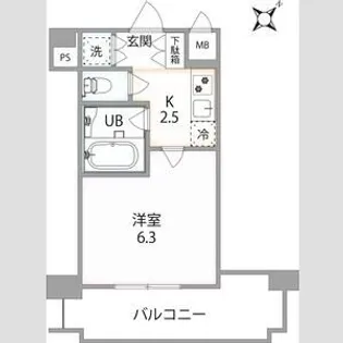 ステージファースト神楽坂【10階】の間取り