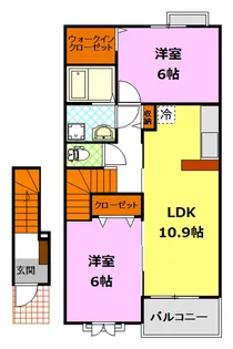シャンドフルールIII【2階】の間取り