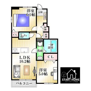 ルミエール松茂西II【1階】の間取り
