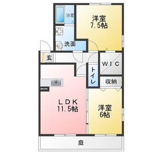 ファミイユ B棟【1階】の間取り