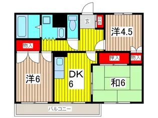 イーストビレッジ【2階】の間取り