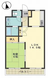 第三平野ハイツ【1階】の間取り