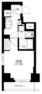 ハーモニーレジデンス上野の杜【7階】の間取り