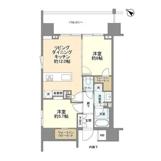 ルジェンテ駒込六義園リビオレゾン【12階】の間取り