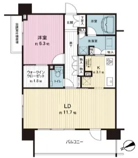 エスポアコート要町【11階】の間取り
