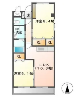 ハライソI【1階】の間取り