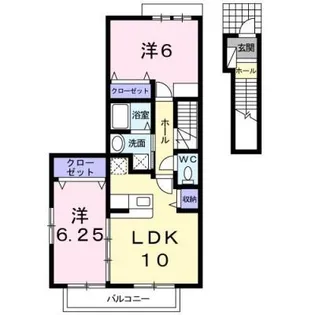 ソレイユI【2階】の間取り