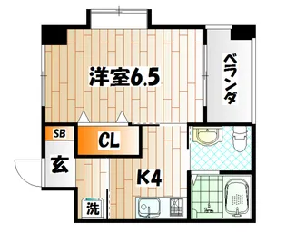 旦過タカヤコーポレーション【8階】の間取り