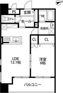 TRIBUTE元浜【2階】の間取り