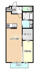 セジュール大村中央【1階】の間取り