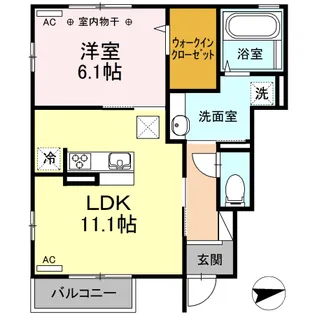 コスミオン久保田【1階】の間取り