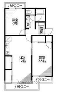 マンションブルースカイ【3階】の間取り