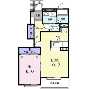 サウス・ヒル【1階】の間取り