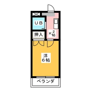 パレス山中【2階】の間取り