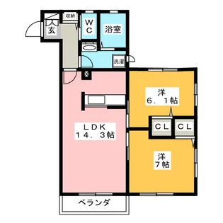 GARDEN HOUSE【1階】の間取り
