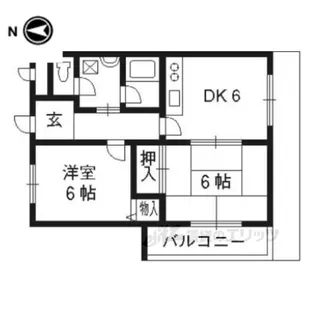 トマーテ西京極【1階】の間取り