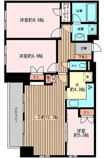 モアクレスト神宮前【2階】の間取り