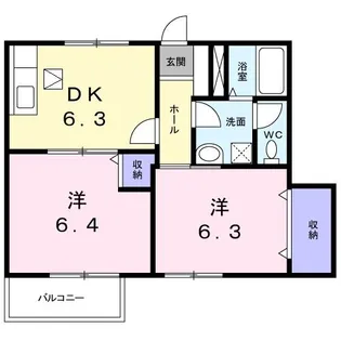 クレインB【1階】の間取り