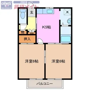 ノースリバー上野【2階】の間取り