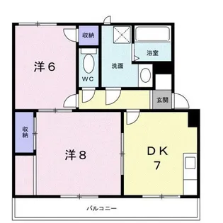サンハイツ大滝【1階】の間取り