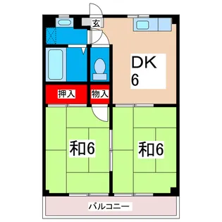 綿引ハイツ【2階】の間取り