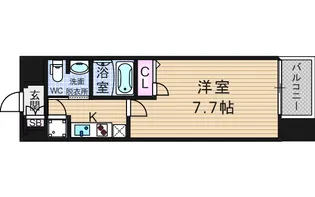 レジュールアッシュ南堀江【3階】の間取り