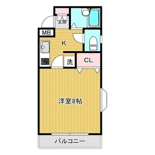 ブラウニー市名坂【2階】の間取り