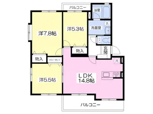 エスポワール松園A【1階】の間取り