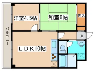 レジデンススズラン【5階】の間取り