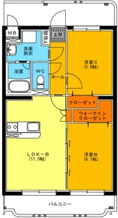 ユーミーSAKAEII【1階】の間取り