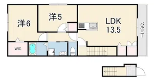 ソレーユ山手ヘーベルメゾン【2階】の間取り