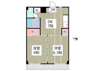 蓮田木下マンション【4階】の間取り