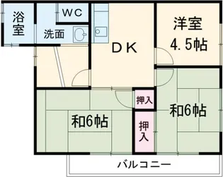 コーポスズキB【2階】の間取り