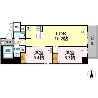 Park Avenue West【8階】の間取り
