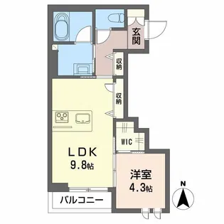 グレイス東峯【1階】の間取り