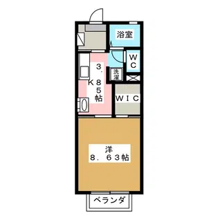 メゾンイリス【1階】の間取り