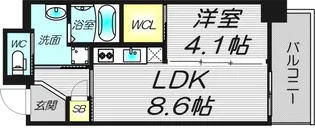 アドバンス上町台シュタット【2階】の間取り