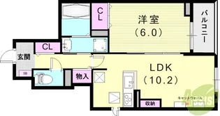 ラヴィアンローズ【1階】の間取り