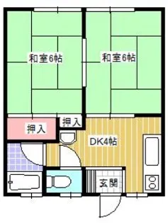 〇セントラルハイツ【1階】の間取り