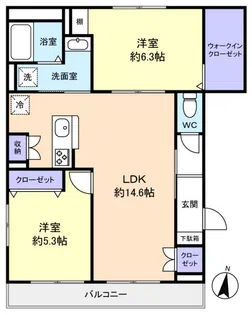 グレースハイツ【2階】の間取り