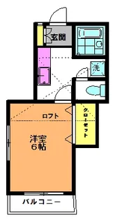 フラワーハイツ【2階】の間取り