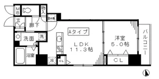 ラフィーネ日本橋【8階】の間取り