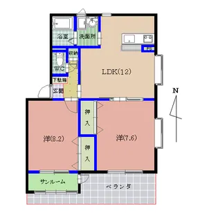 ペン・シャトー吉川【1階】の間取り