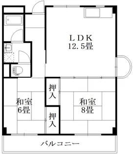 第2サニーハイツ【3階】の間取り