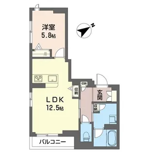 ヒルズ富士【2階】の間取り
