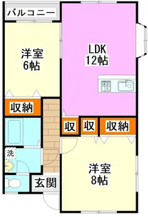 オーク高野 C棟【2階】の間取り