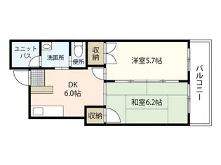 コーポ舟入南【2階】の間取り