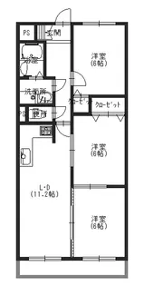メルベーユ桜丘【2階】の間取り