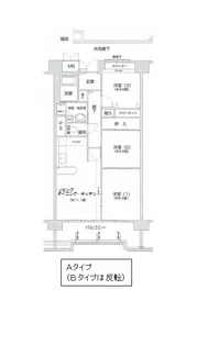 コーシャハイツ高見38【14階】の間取り